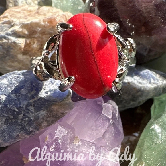 Alquimia Red and Silver Ring - Picture 1 of 8